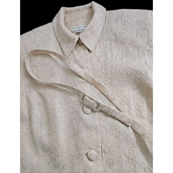 AMANDA SMITH Suit ~Woman Plus Size 16W~ Beige Texture Fabric Jacket Blazer NWOT. - Picture 4 of 9